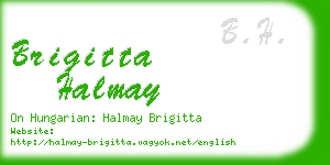 brigitta halmay business card